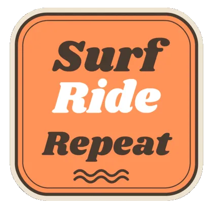 Groovy Surf Ride Repeat sticker